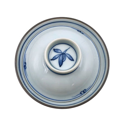有田焼 肥前のうつわ 永峰 花柄 ブルー×ホワイト 5客セット【AFI26】【中古】