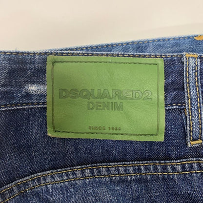 ディースクエアード デニムパンツ USED加工 ジーパン インディゴブルー サイズ 48 DSQUARED 2 【AFB27】