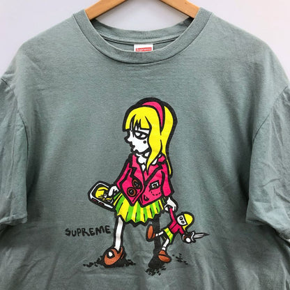 美品◆シュプリーム Tシャツ スージーガール コットン メンズ サイズL カーキ Supreme 【AFB8】