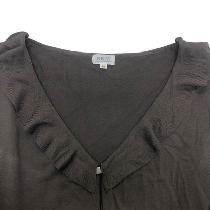 美品◆フォクシーブティック ボレロカーディガン ダークブラウン サイズ40 23544-ANMA141-2 FOXEY BOUTIQUE 【AFB11】