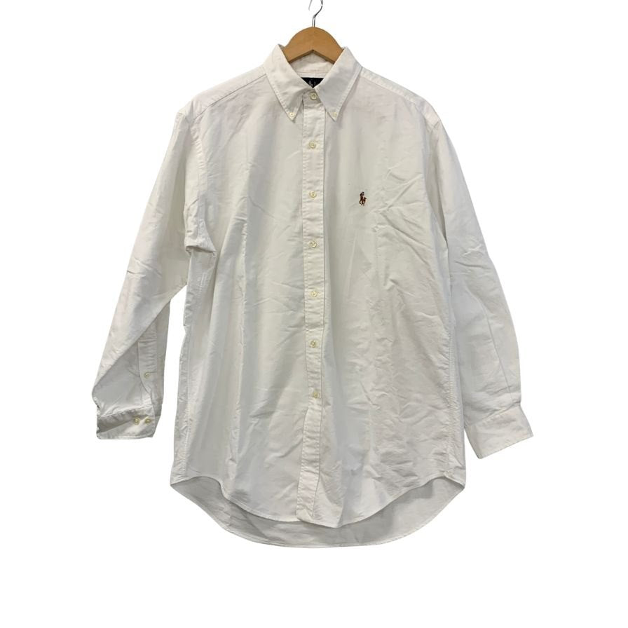 極美品◆ポロ ラルフローレン BDシャツ YARMOUTHライン ホワイト メンズ サイズ15.5 Polo Ralph Lauren 【AFB19】