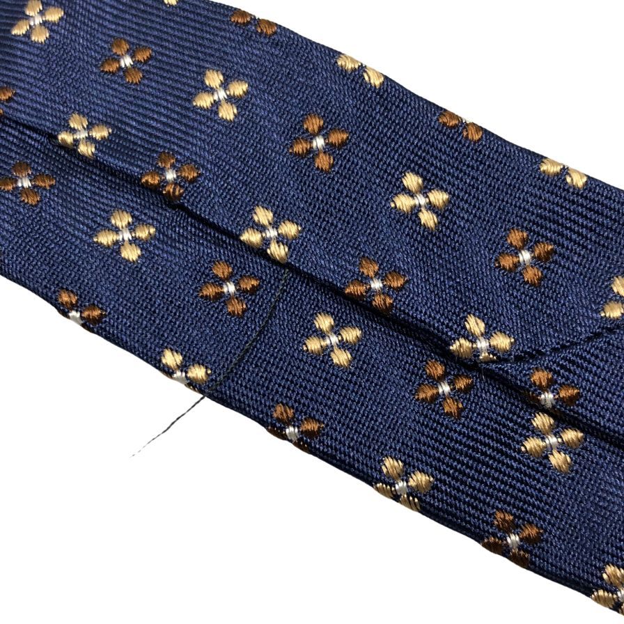 アンジェロフスコ ネクタイ 柄 シルク ネイビー メンズ Angelo Fusco【AFI18】