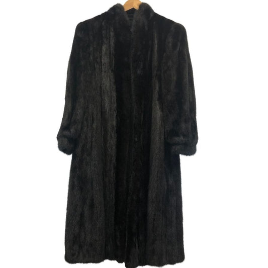 美品◆Michael Fur Co. ロングコート ダークミンク レディース ブラウン系 【AFG1】