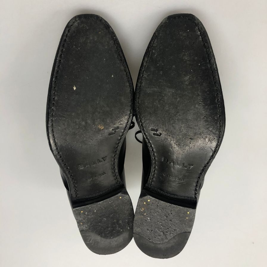 バリー レースアップシューズ アーモンドトゥ SELBY-L グッドイヤー製法 ブラック メンズ USA7 BALLY 約25.0cm【AFC43】