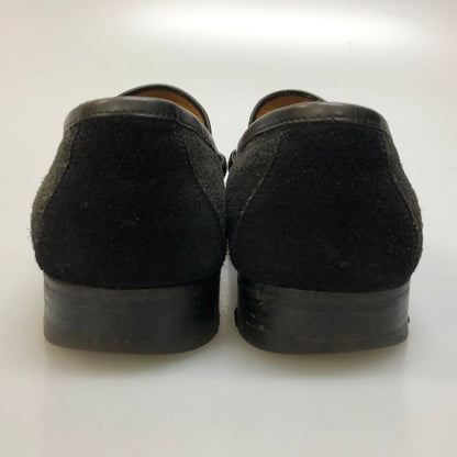 エンツォボナフェ ビットローファー スエード メンズ ブラック サイズ6  Enzo Bonafe ローファー 約24.5cm【LA】【中古】