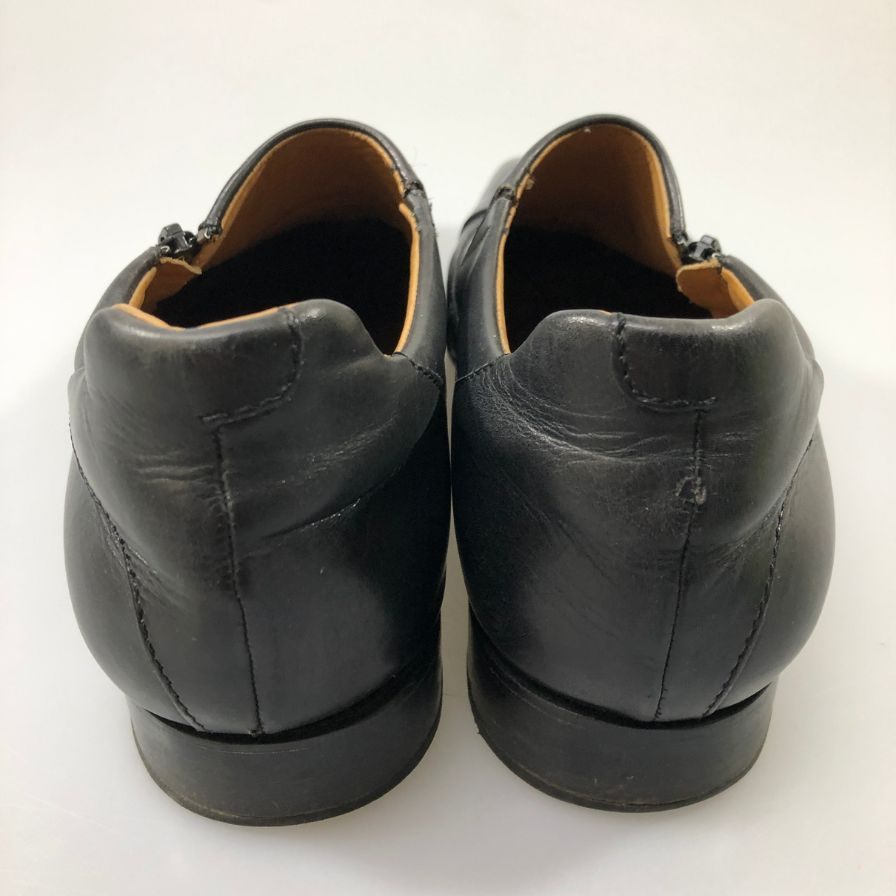 ウーゴ&エンツォ レザーシューズ サイドジップ ブラック メンズ サイズ8.5 HUGO&ENZO 約26.5cm【AFC50】