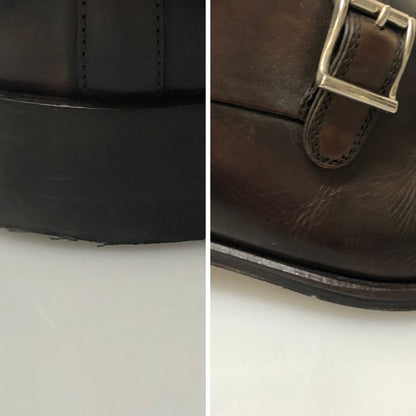 マグナーニ ダブルモンク ストラップ ブラウン メンズ サイズ43 MAGNANNI 約27.0cm【AFC32】