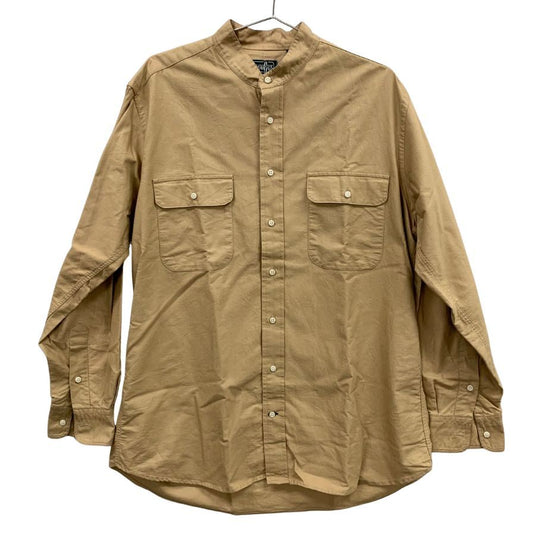 ギットマン ヴィンテージ バンドカラーシャツ アメリカ製 コットン メンズ ベージュ サイズL GITMAN VINTAGE【LA】