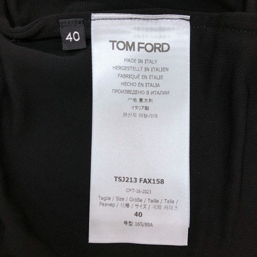 極美品◆トムフォード トップス タンクトップ レーヨン イタリア製 レディース サイズ40 ブラック TOMFORD 【AFB46】