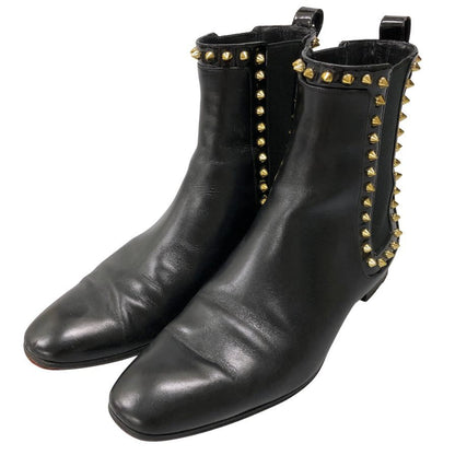 クリスチャンルブタン サイドゴアブーツ スタッズ ブラック レディース サイズ37.5 Christian Louboutin 約24.0cm【AFC41】