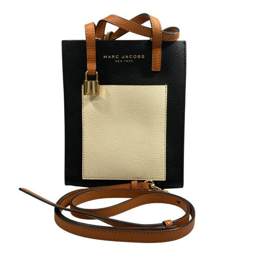 マークジェイコブス 2WAY バイカラー ミニハンドバッグ ネイビー×ホワイト ショルダー MARC JACOBS【AFE3】