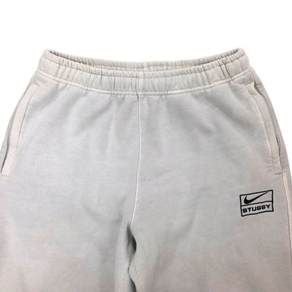 ナイキ ステューシー スウェット パンツボックスロゴ メンズ サイズ S ホワイト系 NIKE STUSSY 【AFB34】