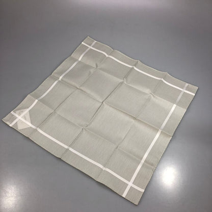 エルメス ハンカチ コットン100% ホワイト レディース HERMES【AFI19】【中古】
