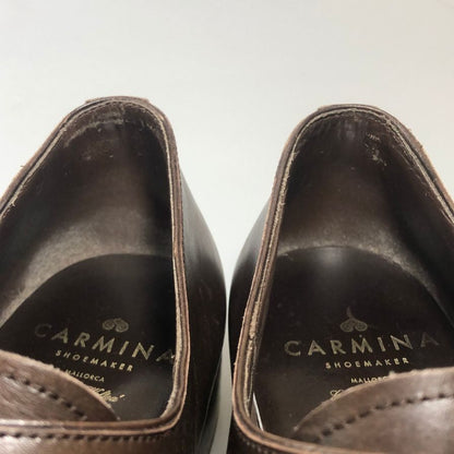 カルミナ レザーシューズ シングルモンク プレーントゥ カーフ ブラウン サイズUK8 メンズ CARMINA 約26.5cm【AFC8】