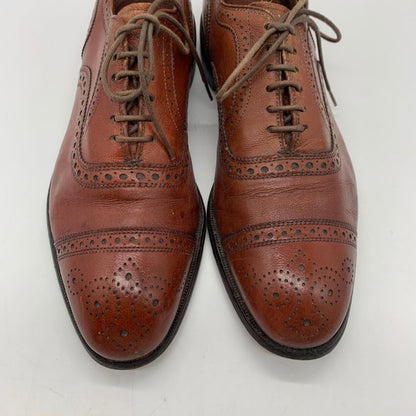アレンエドモンズ レザーシューズ セミブローグ グレインレザー ライトブラウン メンズ サイズUS8D ALLEN EDMONDS 約26.0cm【YB6】