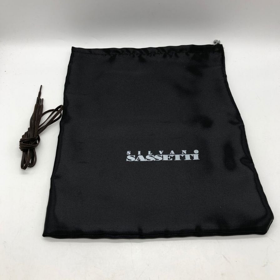 シルバノサセッティ プレーントゥ レザーシューズ ブラック サイズ6 メンズ SILVANO SASSETTI 約25.0cm【AFD13】