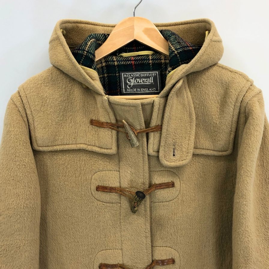 中古■グローバーオール 80S ダッフルコート イングランド製 キャメル ウール メンズ サイズUK40/USA12 gloverall 【AFA8】