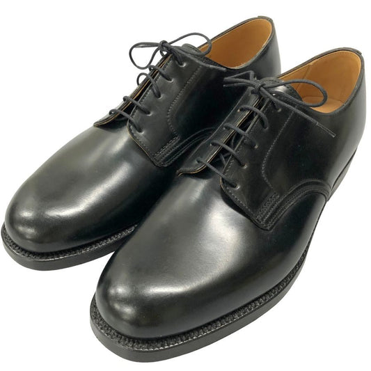 クロケット＆ジョーンズ レザーシューズ スターリング プレーントゥ コードバン ブラック サイズ7E メンズ CROCKETT&JONES 約26.0cm【AFD13】