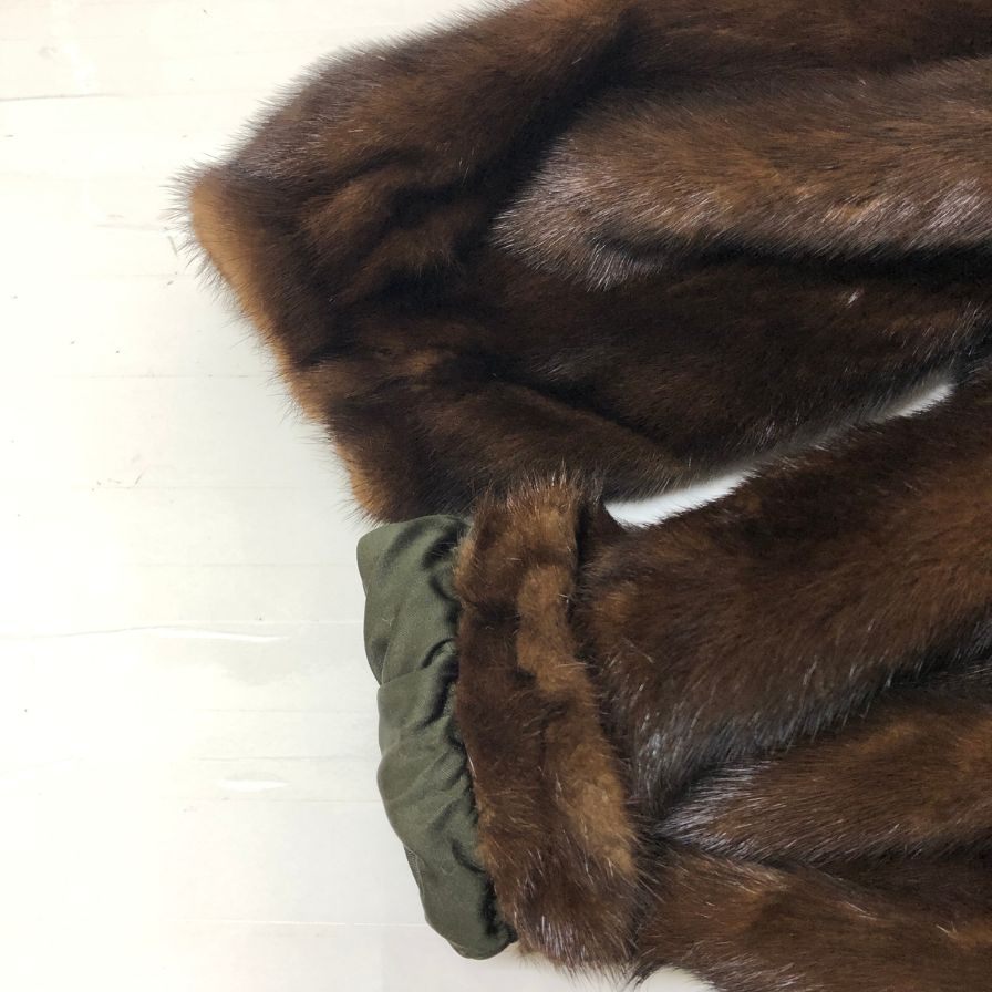 サガミンク 銀サガ  ミンク ハーフコート ダークブラウン レディース サイズ不明 SAGA MINK【AFG1】