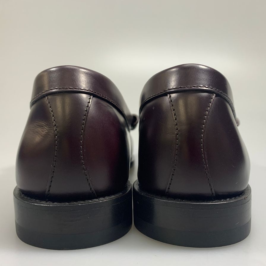 セリーヌ ローファー タッセル バーガンディ メンズ サイズ42 CELINE 約27.0cm【AFC36】