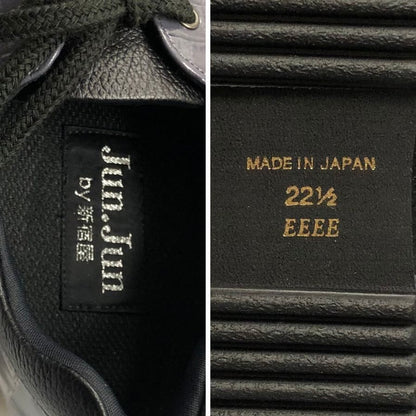 ジュンジュンバイ新宿屋 スニーカー 1515 レザー クリスタルクロコ オデット パープル ブラック レディース サイズ22.5 Jun.Jun by shinjukuya 約22.5cm【7-10】