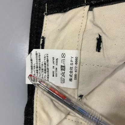 エルカネック ジャパンデニム トラウザー ボタンフライ 日本製 メンズ  サイズ28 ブラック EL Canek 【AFB33】