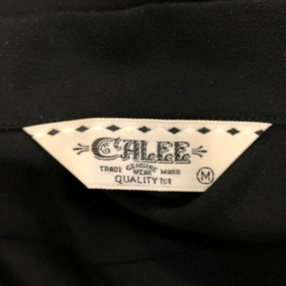 美品◆キャリー シャツ 半袖 キューバシャツ メンズ ブラック サイズM CALEE 【AFB38】