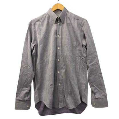 極美品◆ジョルジオアルマーニ 長袖シャツ コットン パープル メンズ サイズ37 GIORGIO ARMANI 【AFB26】