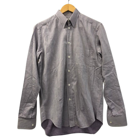 極美品◆ジョルジオアルマーニ 長袖シャツ コットン パープル メンズ サイズ37 GIORGIO ARMANI 【AFB26】