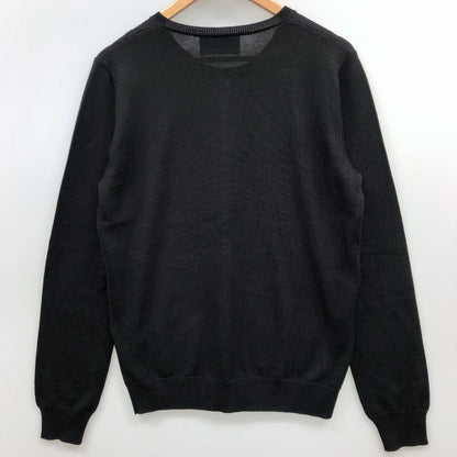 極美品◆フィリッププレイン カーデイガン スカルビジュー ウール100% レディース サイズL ブラック Philipp Plein 【AFB31】