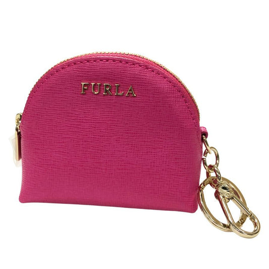 フルラ コインケース ポーチ キーホルダー レザー ピンク FURLA