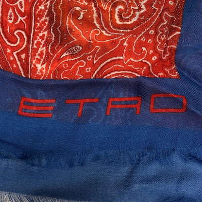 エトロ スカーフ カンフーパンダ 大判ストール レッド系 ETRO【AFI21】