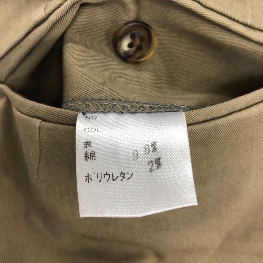 ビスポーク オーダー コットン タックパンツ ベージュ日本製 ノーブランド メンズ サイズ表記なし 【AFB51】