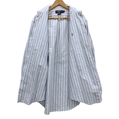 ラルフローレン 長袖シャツ ボタンダウン ストライプ ブルー系 メンズ サイズ15.5 Ralph Lauren【LA】