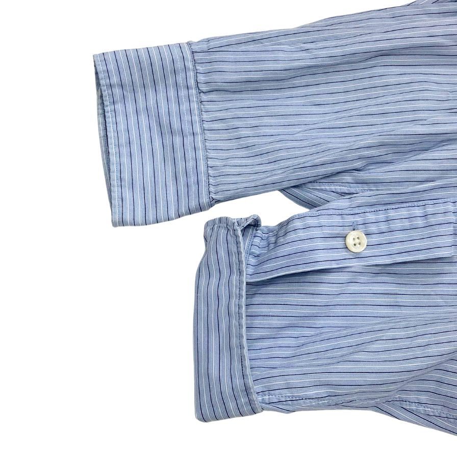 ポロ ラルフローレン シャツ ストライプ ブルー系 ポニータブ メンズ サイズL Polo Ralph Lauren【LA】