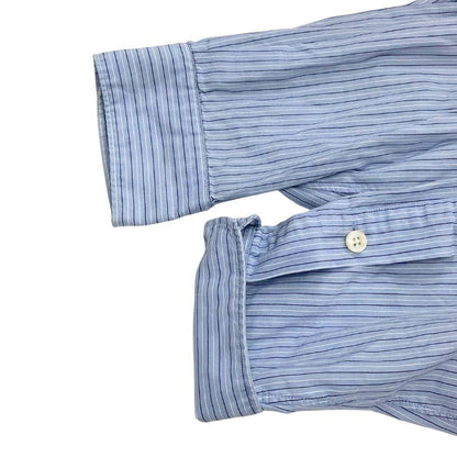 ポロ ラルフローレン シャツ ストライプ ブルー系 ポニータブ メンズ サイズL Polo Ralph Lauren【LA】