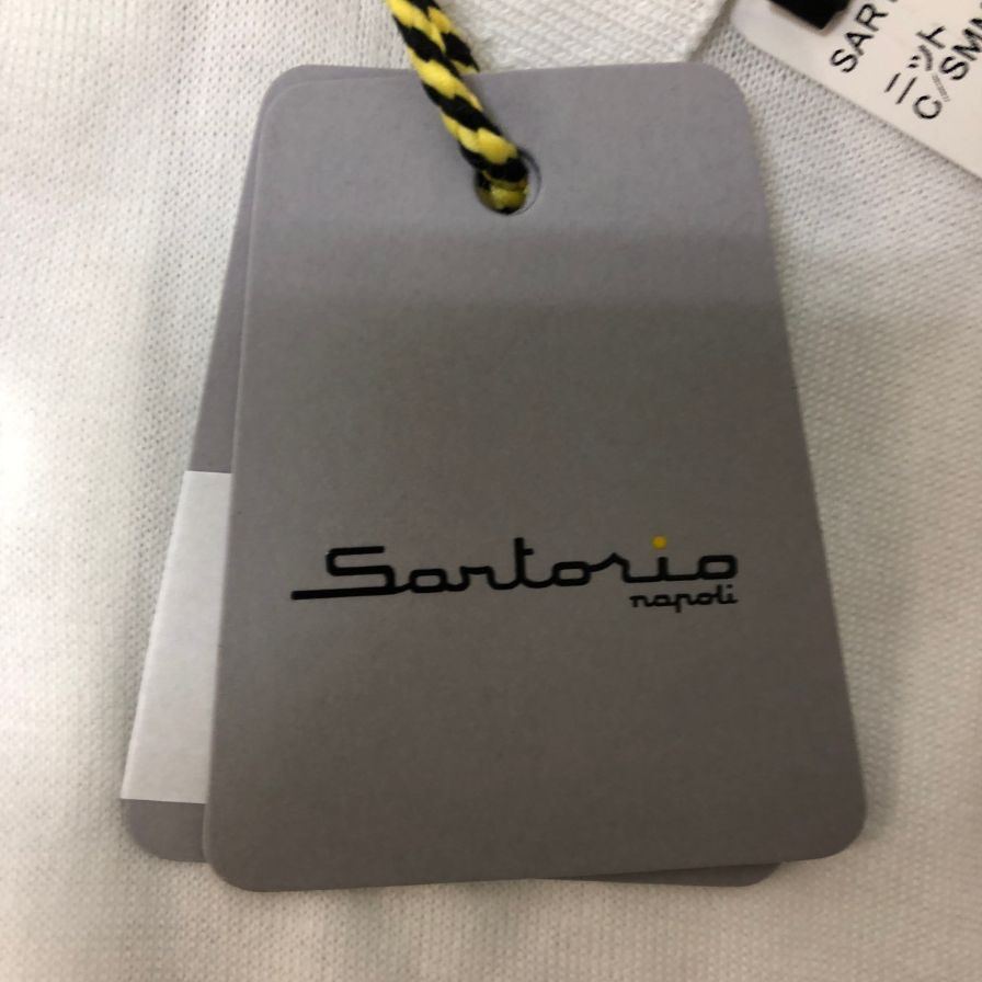 新品同様◆サルトリオ ポロシャツ メンズ 46 ホワイト Sartorio 【AFB38】