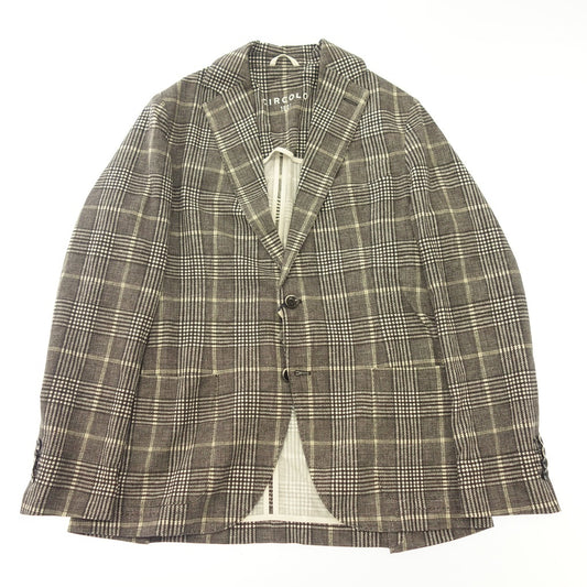 Good Condition◆CIRCOLO Jersey Jacket 1901 Plaid Pattern Men's Gray Size 48 CIRCOLO [AFB40] 