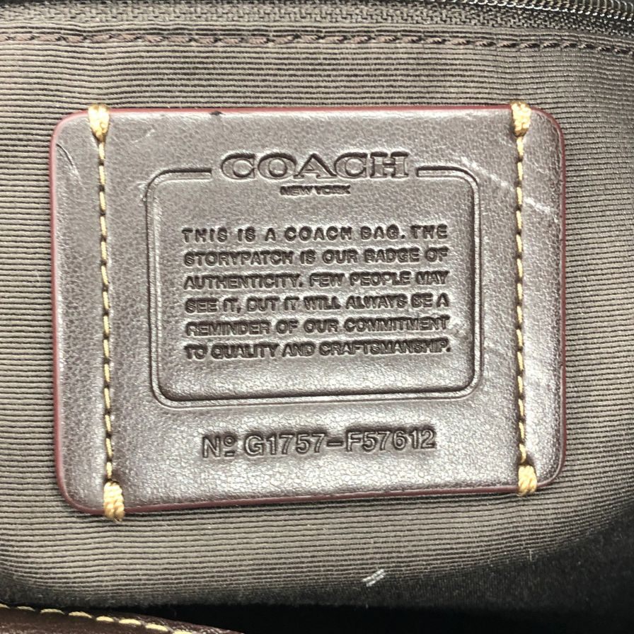 コーチ シグネチャー キャンバス×レザー ハンドバッグ トートバッグ  ゴールド金具 F57612 COACH【AFE10】