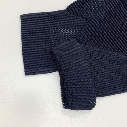 極美品◆プリーツプリーズ イッセイミヤケ メッシュ  カットソー PP53-FK252  レディースサイズ 3 ブラック PLEATS PLEASE ISSEY MIYAKE MADE IN JAPA 【AFB21】