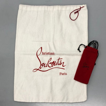 クリスチャン ルブタン レザーシューズ ストレートチップ 内羽根 スタッズ メンズ42.5 ブラック Christian Louboutin 約27.5cm【AFD9-2】