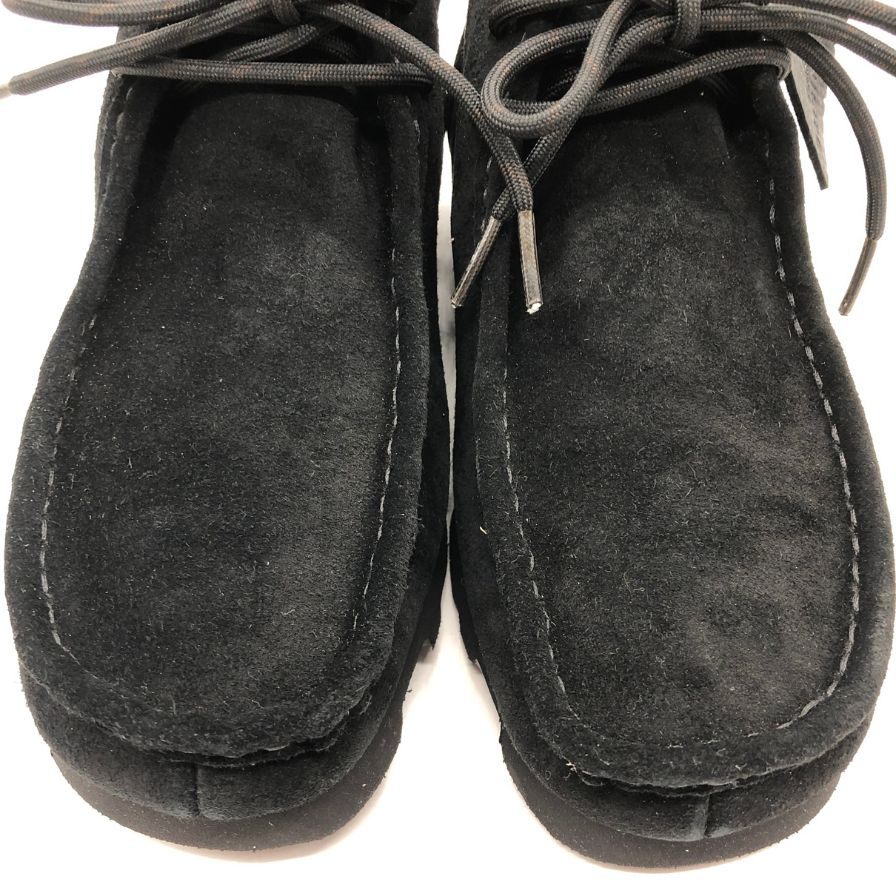 クラークス ワラビーブーツ モカシン スエード ゴアテックス メンズ ブラック サイズ25.5cm CLARKS 約25.5cm【AFD9】