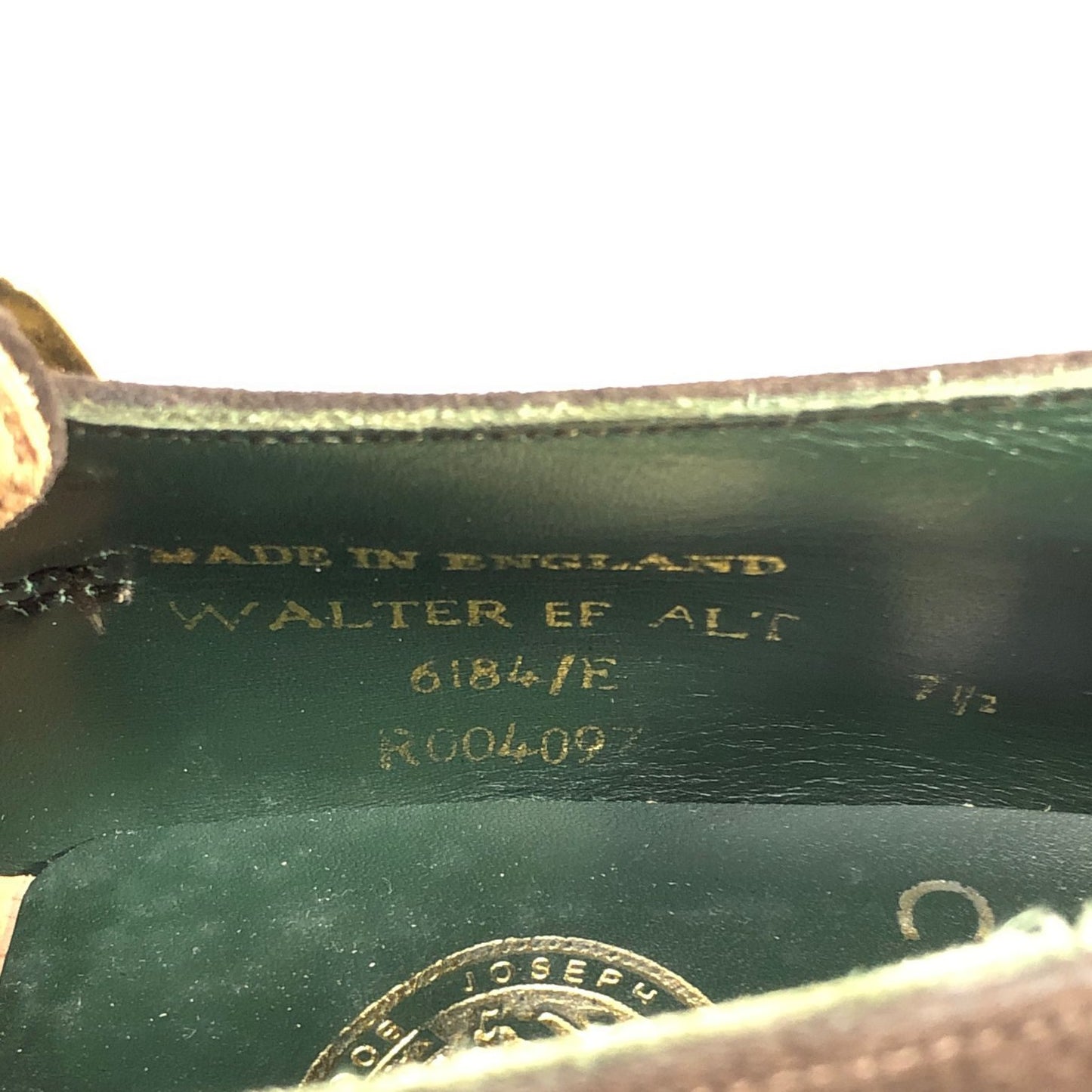 ジョセフチーニー レザーシューズ シングルストラップ スエード WALTER メンズ サイズUK7.5 ブラウン JOSEPH CHEANEY 約26.5cm【AFC41】