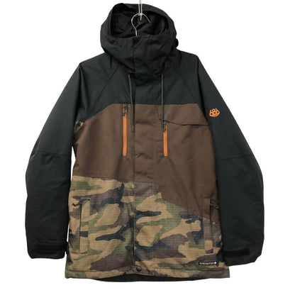 美品◆シックスエイトシックス マウンテンパーカー ジャケット カモフラ×ブラック×ブラウン サイズS スキーウェア 686 【AFA18】