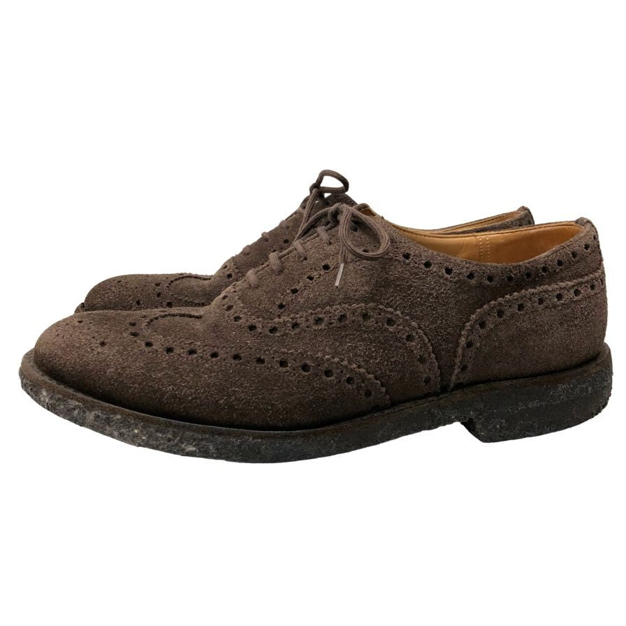 チャーチ レザーシューズ ウイングチップ フェアフィールド スエード メンズ UK6.5F ブラウン Church's FAIRFIELD 約25.0cm【AFC9】