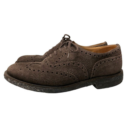 チャーチ レザーシューズ ウイングチップ フェアフィールド スエード メンズ UK6.5F ブラウン Church's FAIRFIELD 約25.0cm【AFC9】
