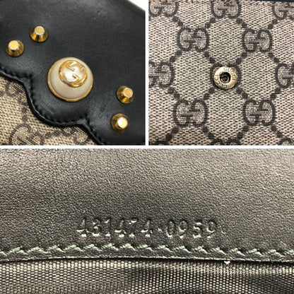 グッチ 長財布 GGスプリーム ブラック ブラック 431474 GUCCI【AFI13】