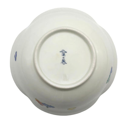 深川製 宮内庁御用達 有田焼 深皿 六歌仙 菓子鉢 ホワイト