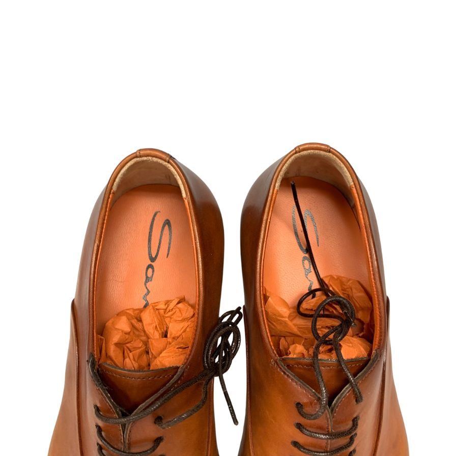 サントーニ　ウイングチップ　レザーシューズ　サイズ6.5　ダークブラウン SANTONI サントーニ ウィングチップ 革靴 レザー 8.5F（Santoni