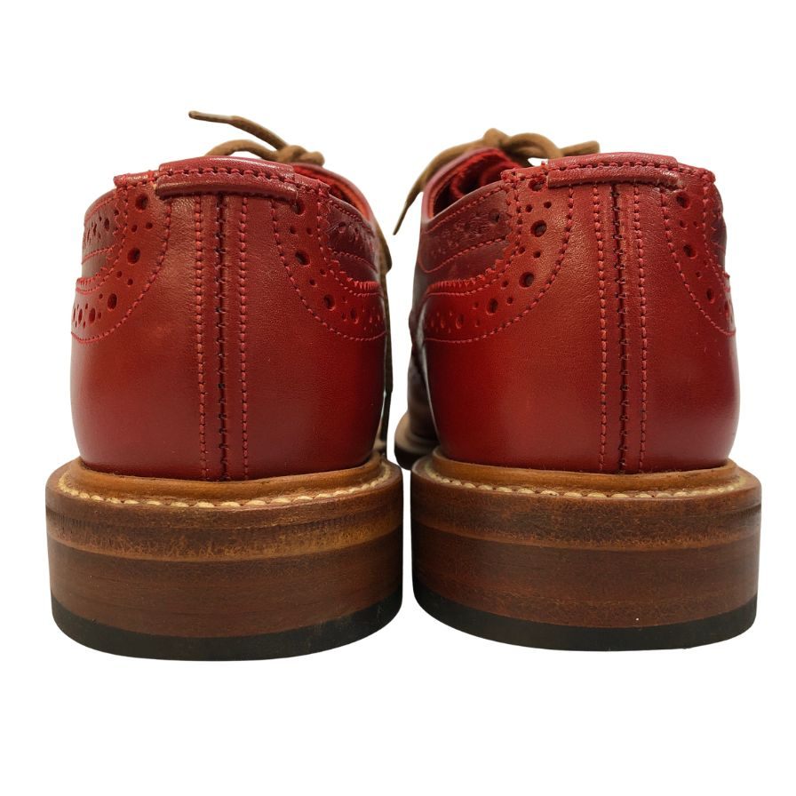 トリッカーズ L5633 カントリーシューズ カーフ スエード レッド UK4ハーフ Tricker’s ビジネスシューズ 約23.0cm【LA】【中古】